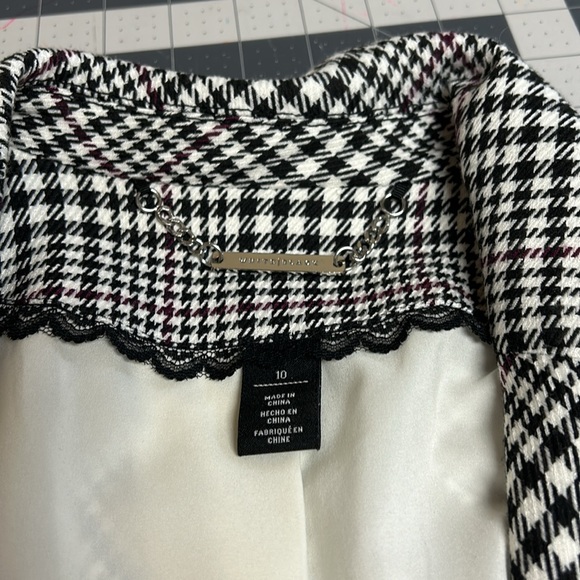 WHBM Houndstooth Double Breasted Peplum Blazer - Picture 4 of 5